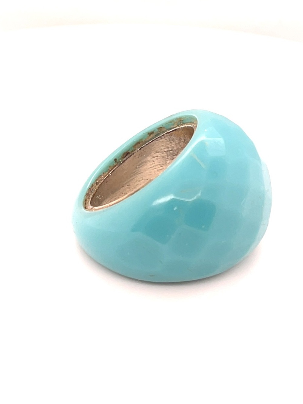 Chunky Ring in turquoise blue - Picture 4 of 5